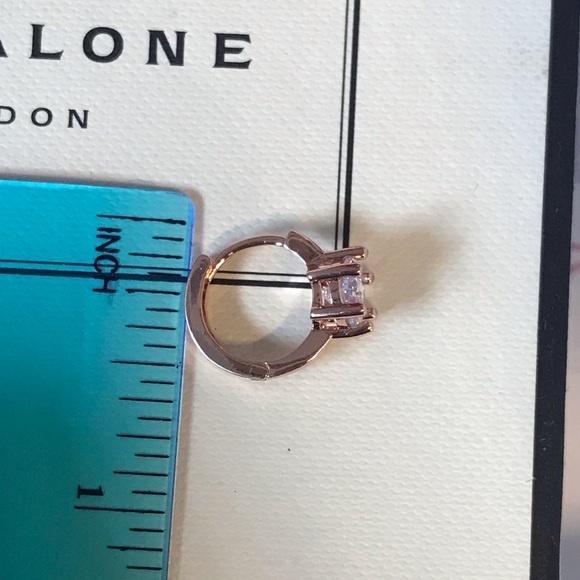 Rose Gold Plated Hoop Earrings - Picture 5 of 5